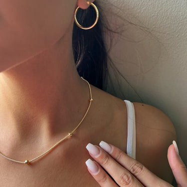 Med Hoop Earrings in 18k Gold
