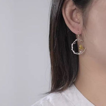 Natura Friendly Bird Drop Earring & Pendant Set in Sterling Silver