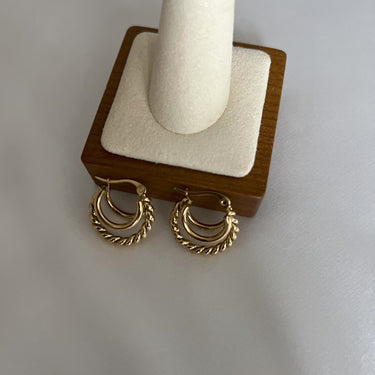 Multi Layers Twist Hoop Earrings