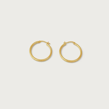 Med Hoop Earrings in 18k Gold
