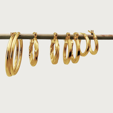 Yeneh Twisted Mini Hoop Earrings in 18k Gold