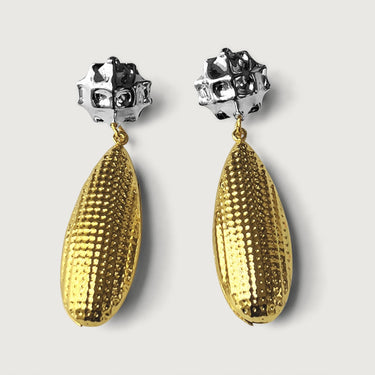 Two-tone Bold Oval Muse Earrings & Necklace Set