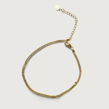 Cuban Chain Anklet in Sterling Silver