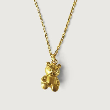 Mini Teddy Bear Earrings & Necklace Sets in Sterling Silver