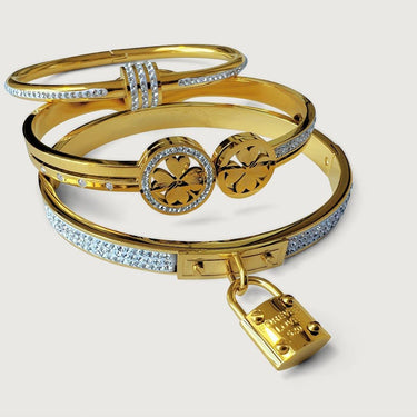 Three Piece Muse Pave Diamond Bangle Set