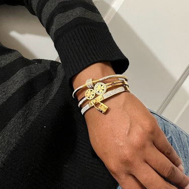 Three Piece Muse Pave Diamond Bangle Set