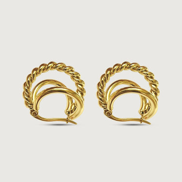 Multi Layers Twist Hoop Earrings
