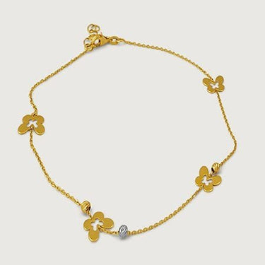 Ava Butterfly Anklet in 18K Gold
