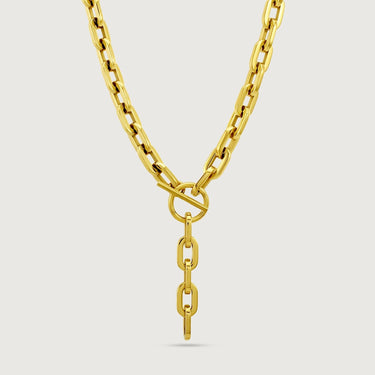Chunky G-S Paper Clip Box Chain Necklace