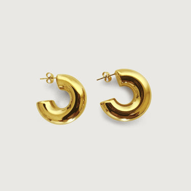 Zoe Silver & Gold Chunky Hoop Earrings