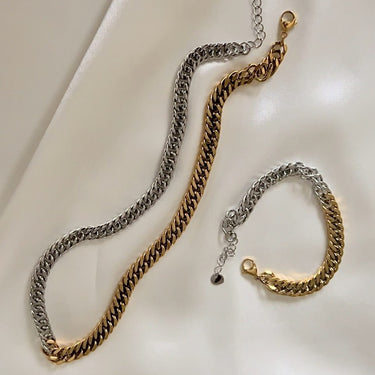 Alessia Two tones Collar Necklace
