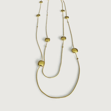 Geometric Muse Bead Long Necklace