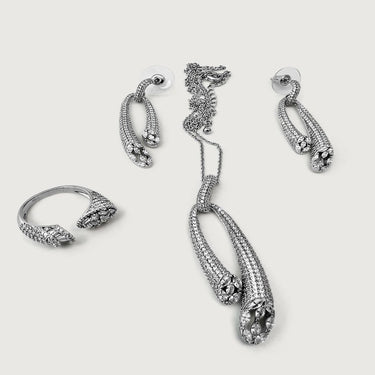 Zircon Hinged U-shaped Jewelry Set