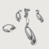 Zircon Hinged U-shaped Jewelry Set