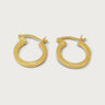 Yeneh Textured Mini Hoop Earrings in 18k Gold