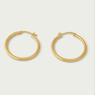 Med Hoop Earrings in 18k Gold