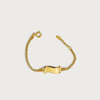 Yeneh Kids 18k Gold ID Chain Bracelet