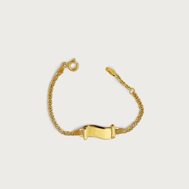 Yeneh Kids 18k Gold ID Chain Bracelet