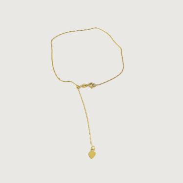 Hearty Chain Anklet in 18k Gold