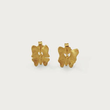 Golden Butterfly Stud Earrings