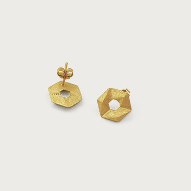 Geometric Muse Stud Earrings in Sterling Silver