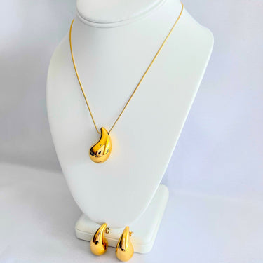 Ela H-Teardrop Necklace & Earrings Set