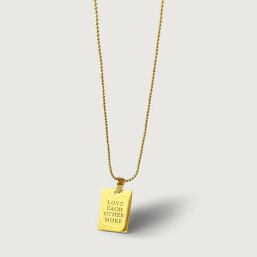 Engraved Inspiration Quote Chain Necklace