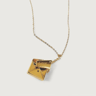 Love Message Envelope Chain Necklace in Sterling Silver