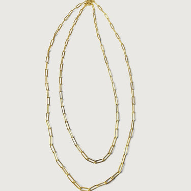 Paperclip Chain Necklace & Bracelet Set in Sterling Silver