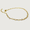 Hearty Heart Tag Chain Anklet in Sterling Silver