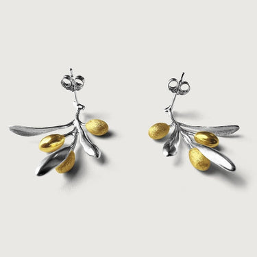 Olivia Branch/Fruit Earrings & Necklace Set in Sterling Silver