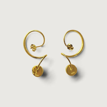 Stare Crystal Twist Stud Earrings in Sterling Silver