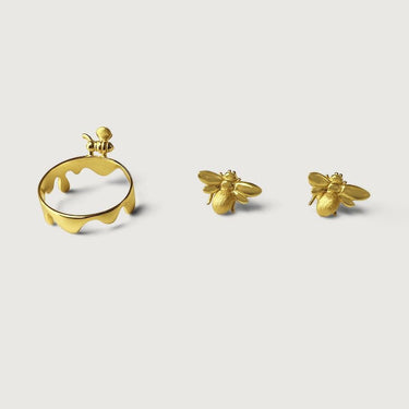 Natura Bee Muse Ring in Sterling Silver