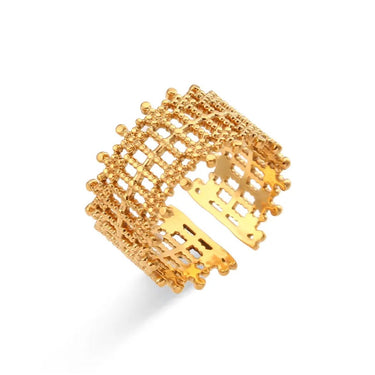 Lyra Textured Open Ring