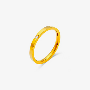 Slim Solitaire Ring