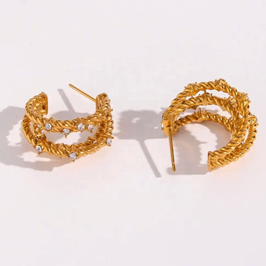 Twist Muse Hoop Earrings
