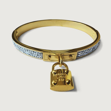 Padlock Pave Diamond Bangle