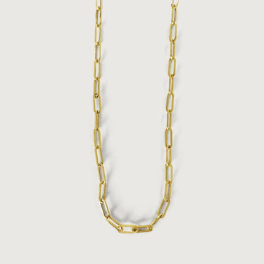 Avery Paper Clip Chain Necklace in 18K Gold