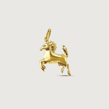 Running Horse Pendant Charm in 18k Gold