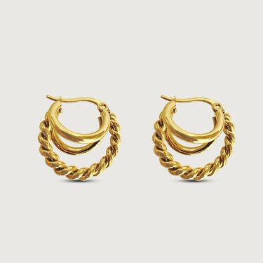 Multi Layers Twist Hoop Earrings