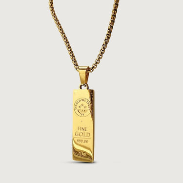 Engraved Bar Collar Chain Necklace