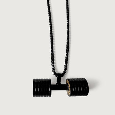 Dumbbell-B Pendant Chain Necklace