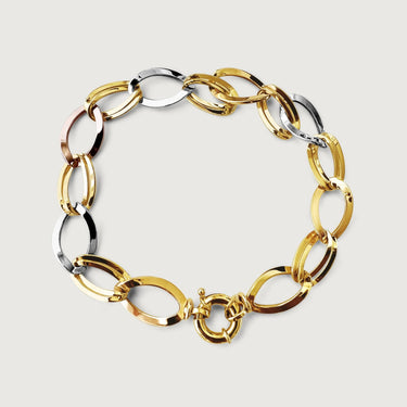 Marga Multicolor Links Chain Bracelet in Solid 18K Gold