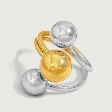 Two-tone Balls Double Ring