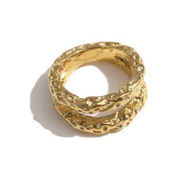 Luxe Double Textured Band Ring