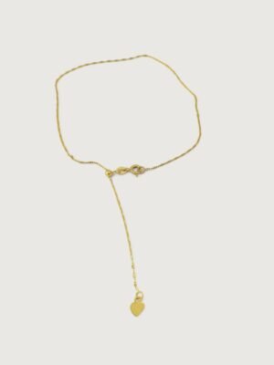 Hearty Chain Anklet in 18k Gold