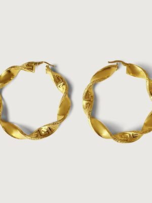 Naida Muse Large Hoop Earrings in 18k Gold