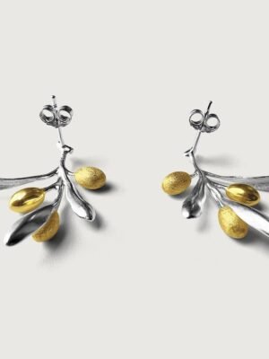 Olivia Branch/Fruit Earrings & Necklace Set in Sterling Silver