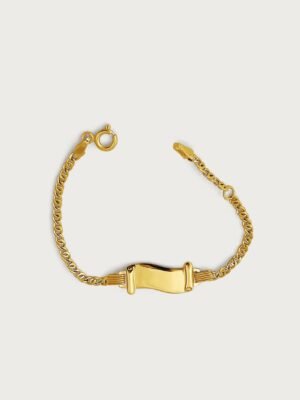 Yeneh Kids 18k Gold ID Chain Bracelet