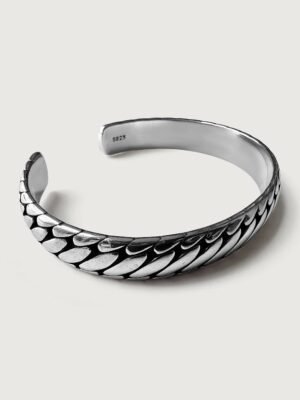 Chain Herringbone Cuff Men’s Bracelet